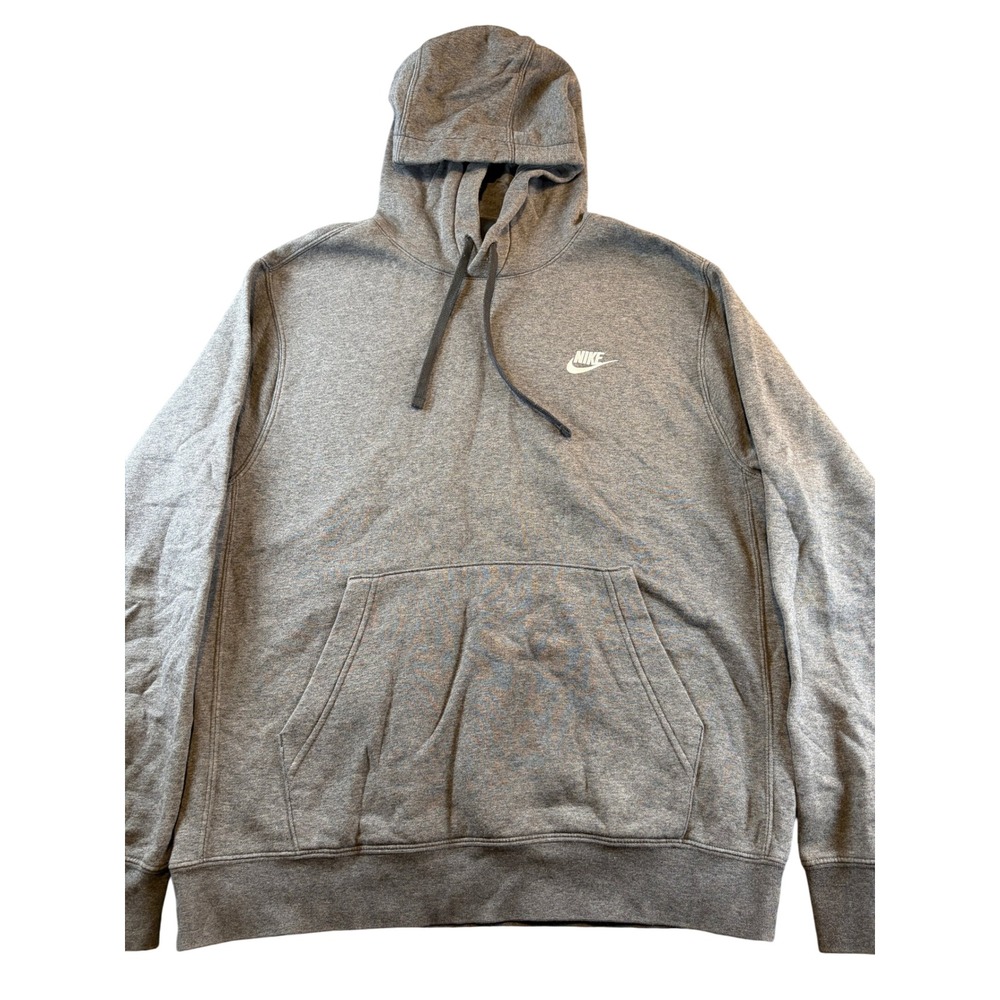 Nike Sportswear Club Fleece Hoodie Grey Pullover BV2654-071 Mens Medium